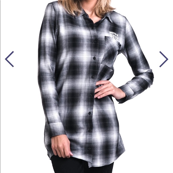 Fox Racing Womens Long Flannel Shirt/dress - Picture 3 of 15